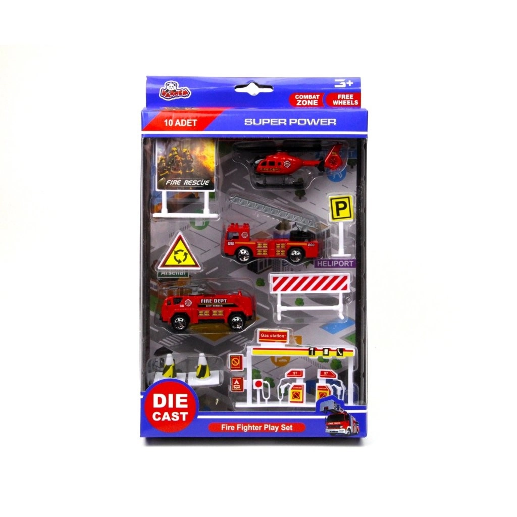 Vardem Kutulu 10Pcs 4 Asorti Kurtarıcı Araç Set 1:64