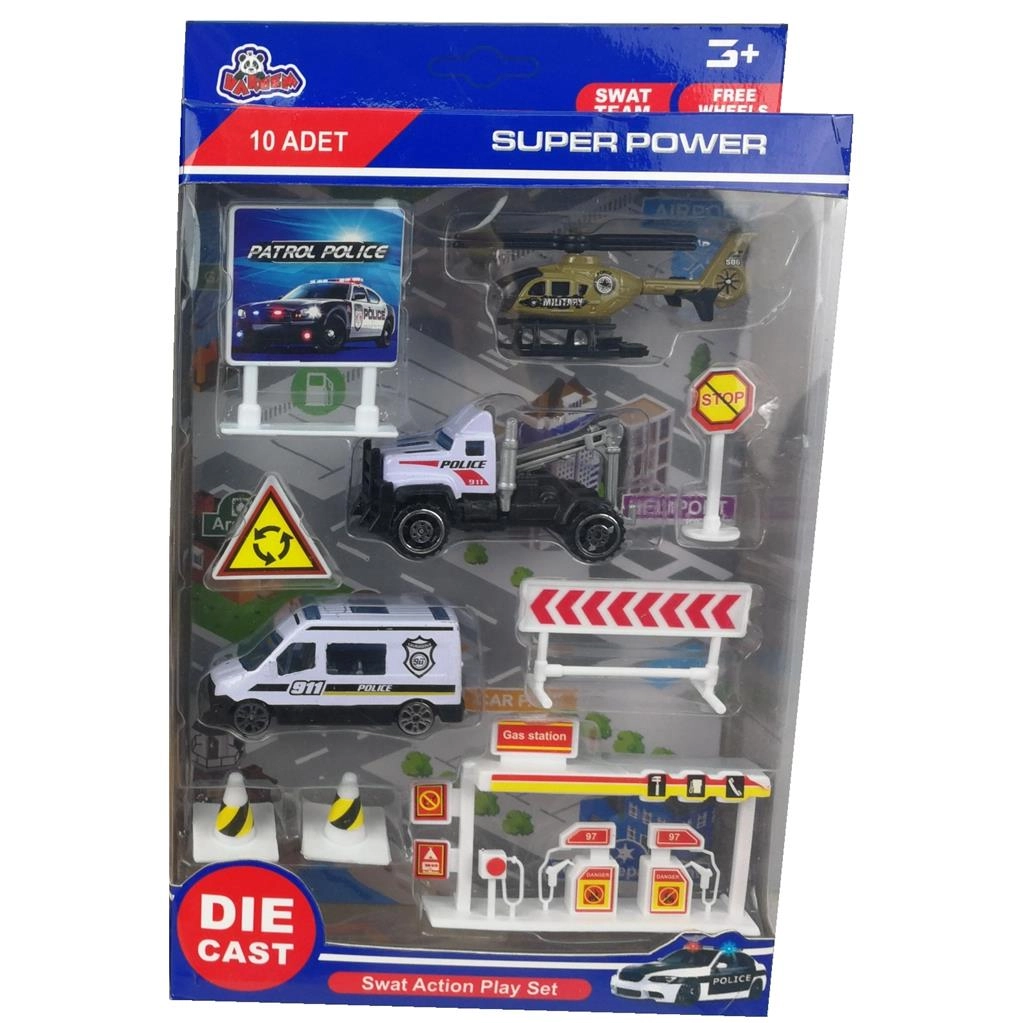 Vardem Kutulu 10Pcs 4 Asorti Kurtarıcı Araç Set 1:64
