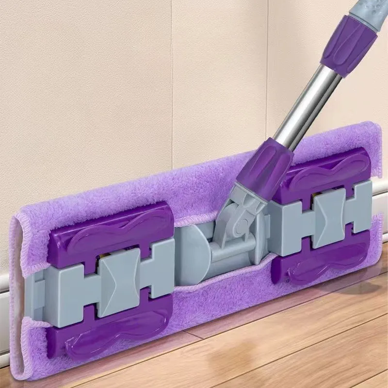 Yer Duvar Fayans Cam Temizlik Mikrofiber 4 Mandallı Mop